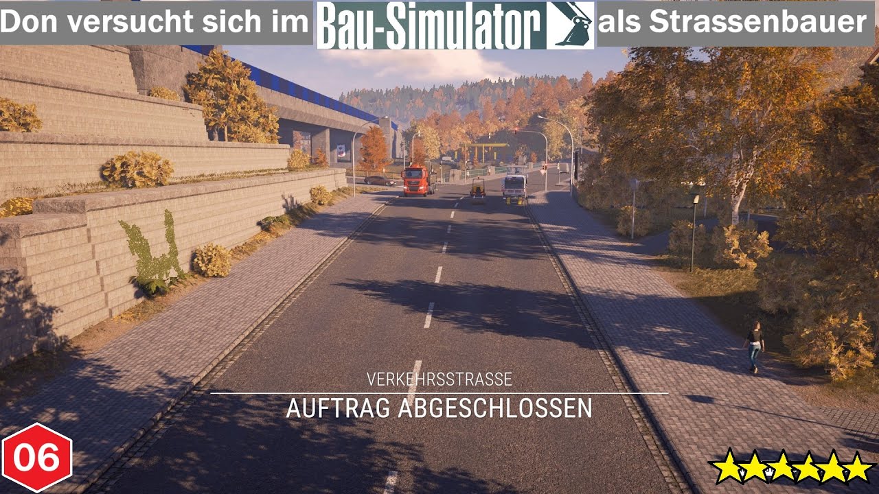 BAU-Simulator🏗️ #06 | 2K | #Verkehrsstrasse sanieren ohne #Bagger | #Asphaltwalze | deutsch  🇩🇪