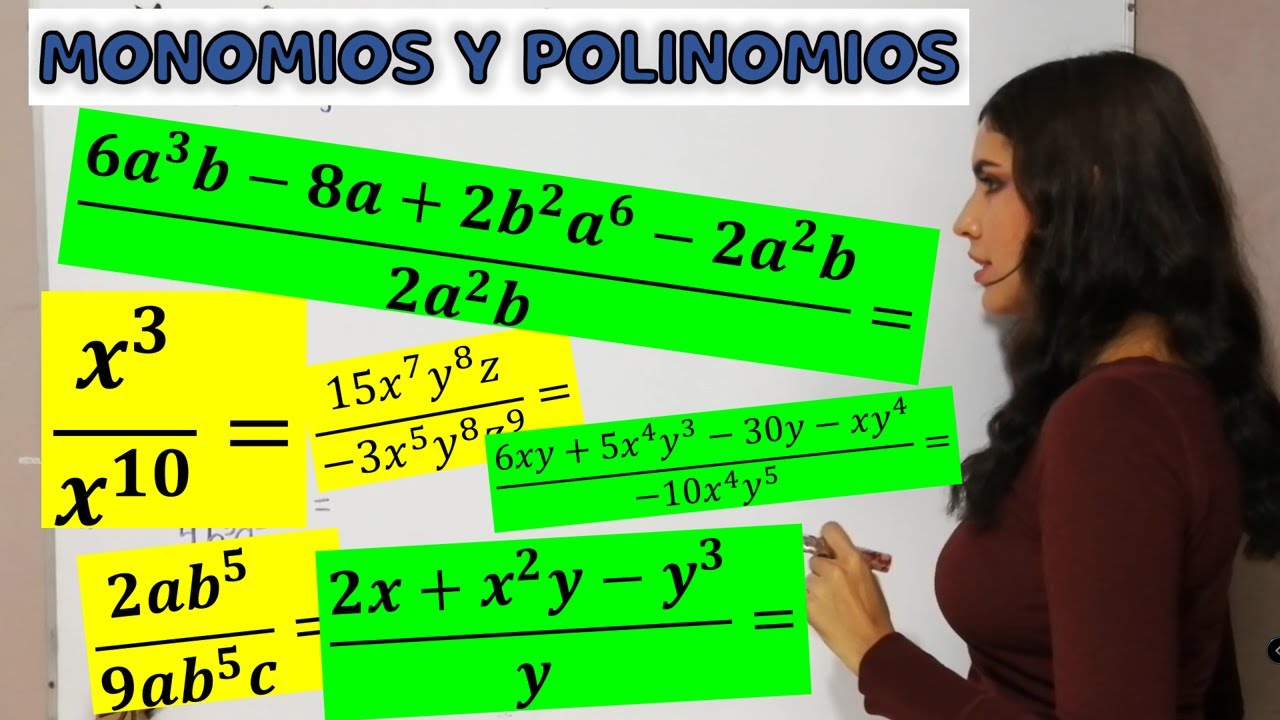 Como dividir polinomios. División de polinomios y monomios.