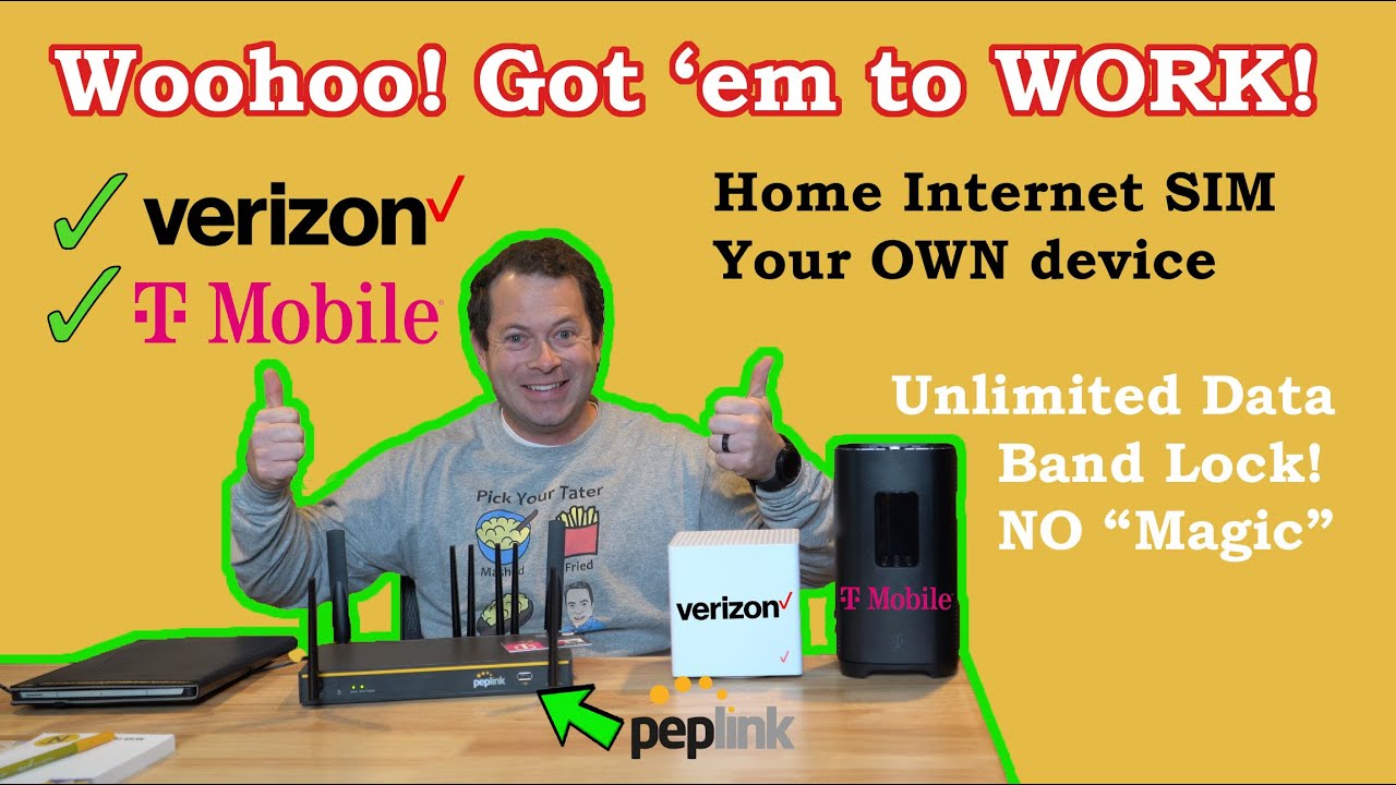 ✅Finally, How To Use Home Internet SIM In My Own Device!  No Hacks! Peplink With Verizon T-Mobile