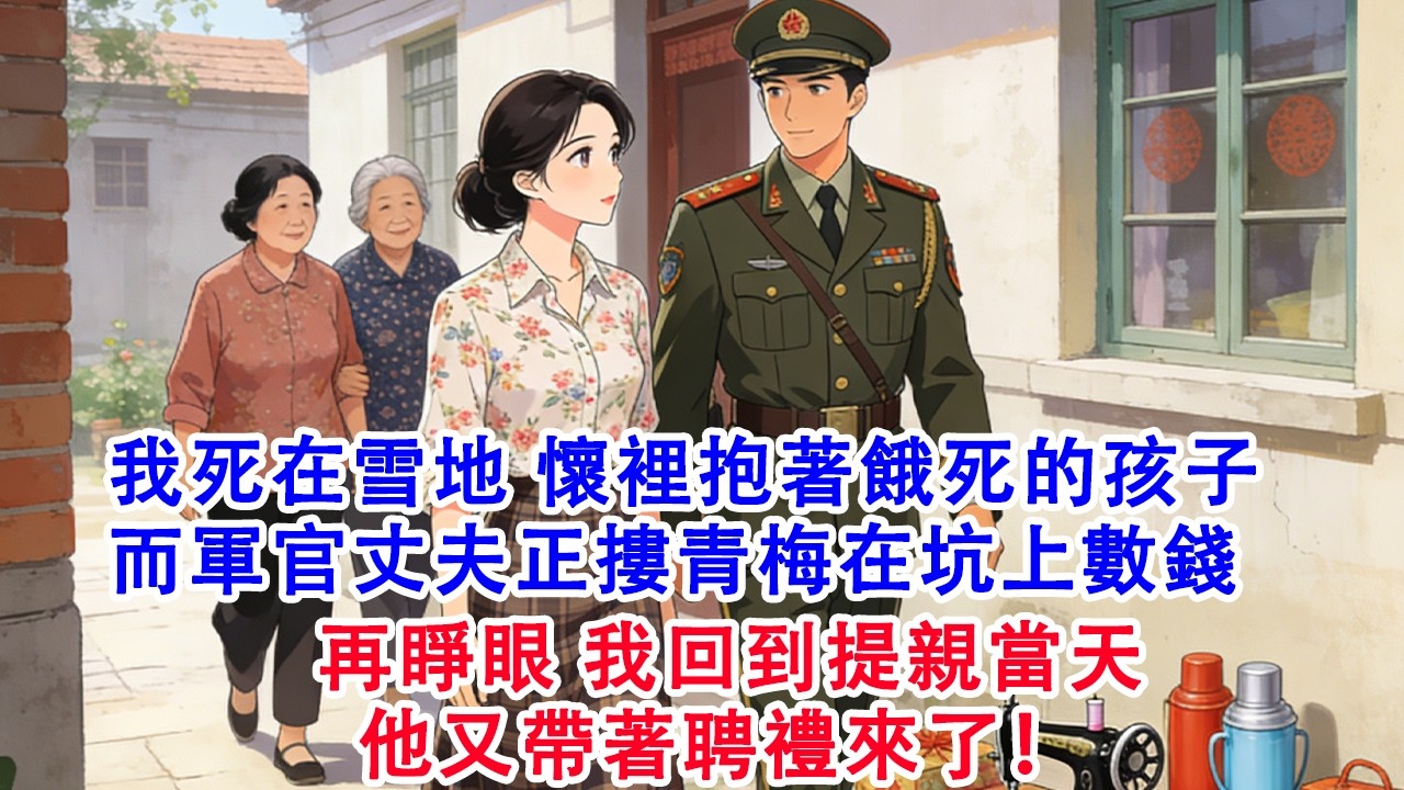 【完結爽文】前世 我死在雪地裡 懷裡抱著餓死的孩子 而我的軍官丈夫正摟著青梅在坑上數錢 再睜眼 我回到提親當天 他又帶著聘禮來了#故事 #重生 #爽文 #重生故事 #情感 #小說 #完結 #動漫