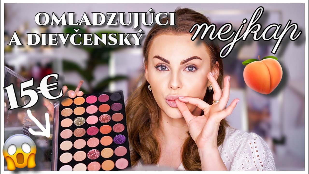 🍑JARNÉ RUŽOVO-BROSKYŇOVÉ LÍČENIE S CENOVO DOSTUPNÝMI PRODUKTMI🌼