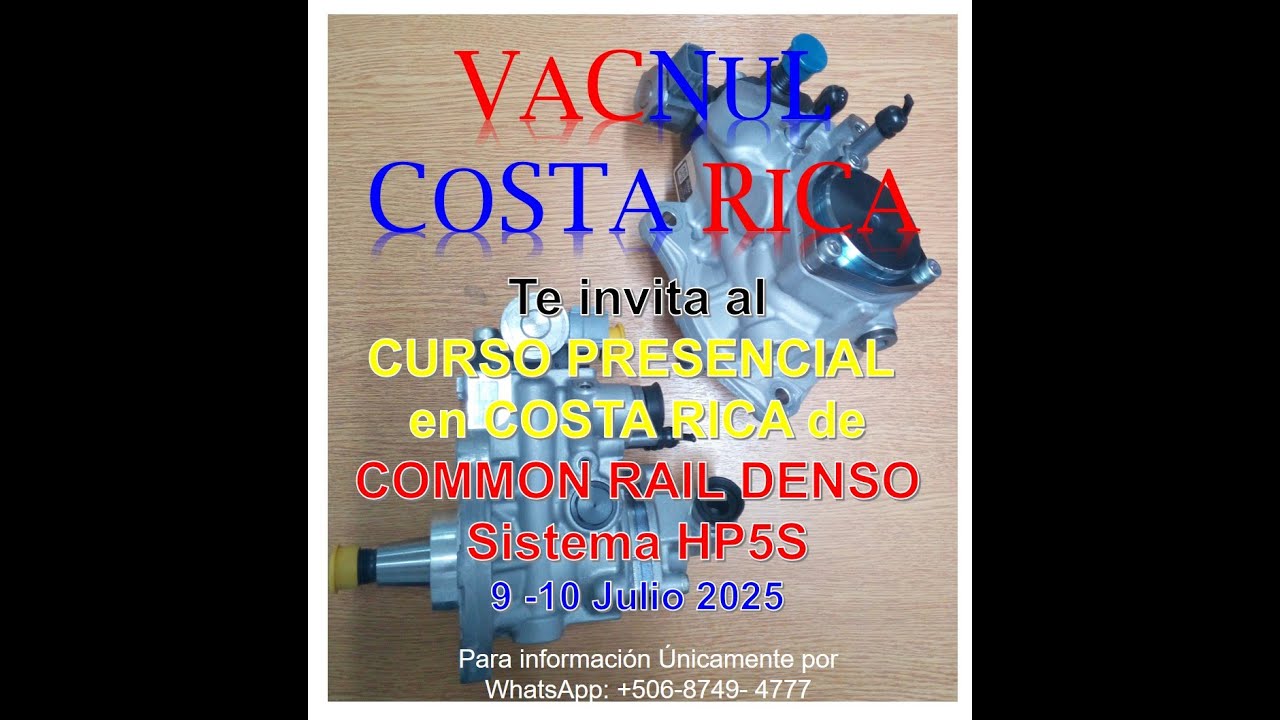 VACNUL CURSO INTERNACIONAL PRESENCIAL COMMON RAIL DENSO HP5S
