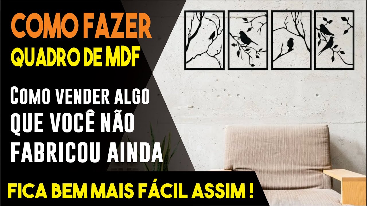 Como fazer Quadro de MDF sem saber nada de desenho - Router CNC - Laser CNC