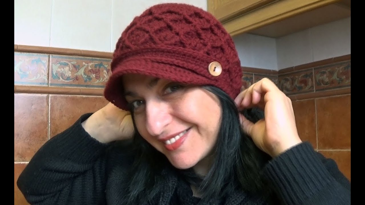Gorro de rombos en relieve a ganchillo - Parte 1