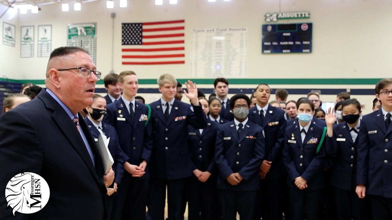 ROTC Has Inspection From Air Force Headquarters