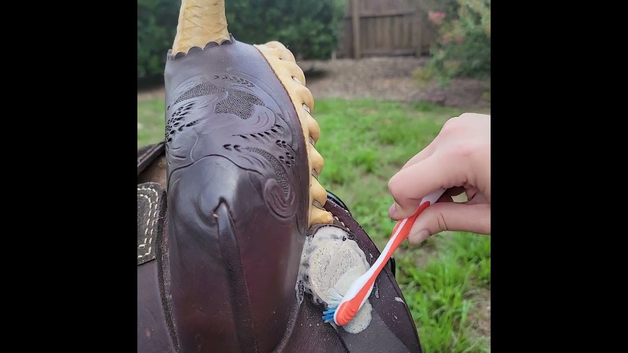 Cleaning Silver Conchos using Toothpaste