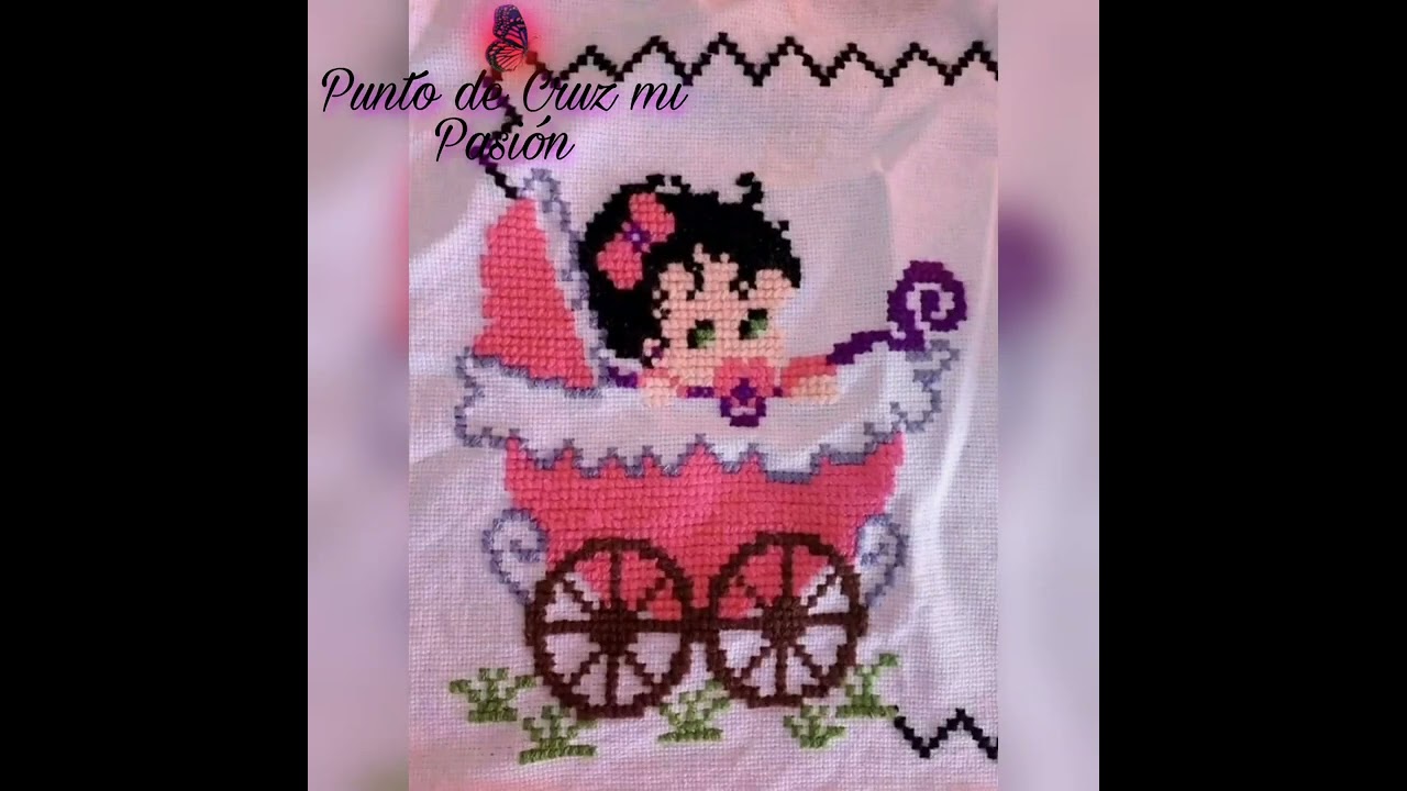 Punto de cruz recuerdo para los más pequeños