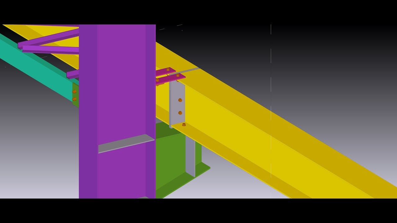 bài 7.Thực hành dựng Model tekla với Đồ án thép ĐHXD- Phần 2- Vẽ liên cốt cột-vai cột-dầm cầu trục.