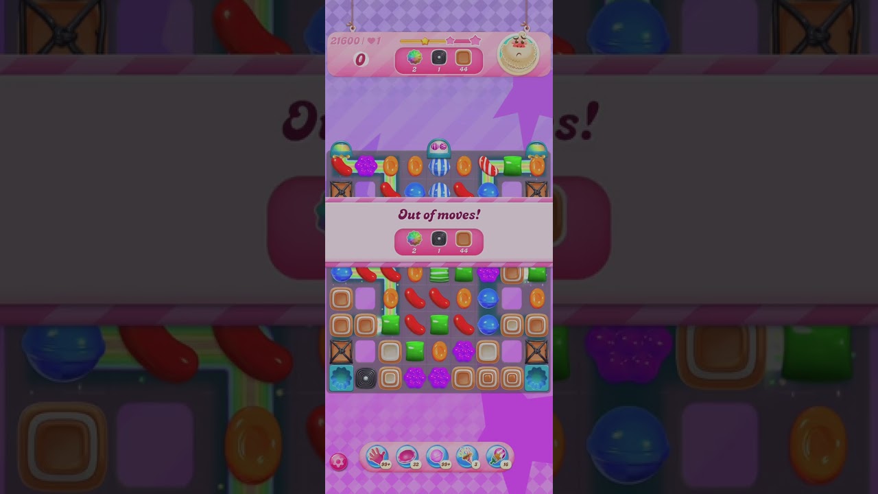 Candy Crush Level 21600 with boosters 