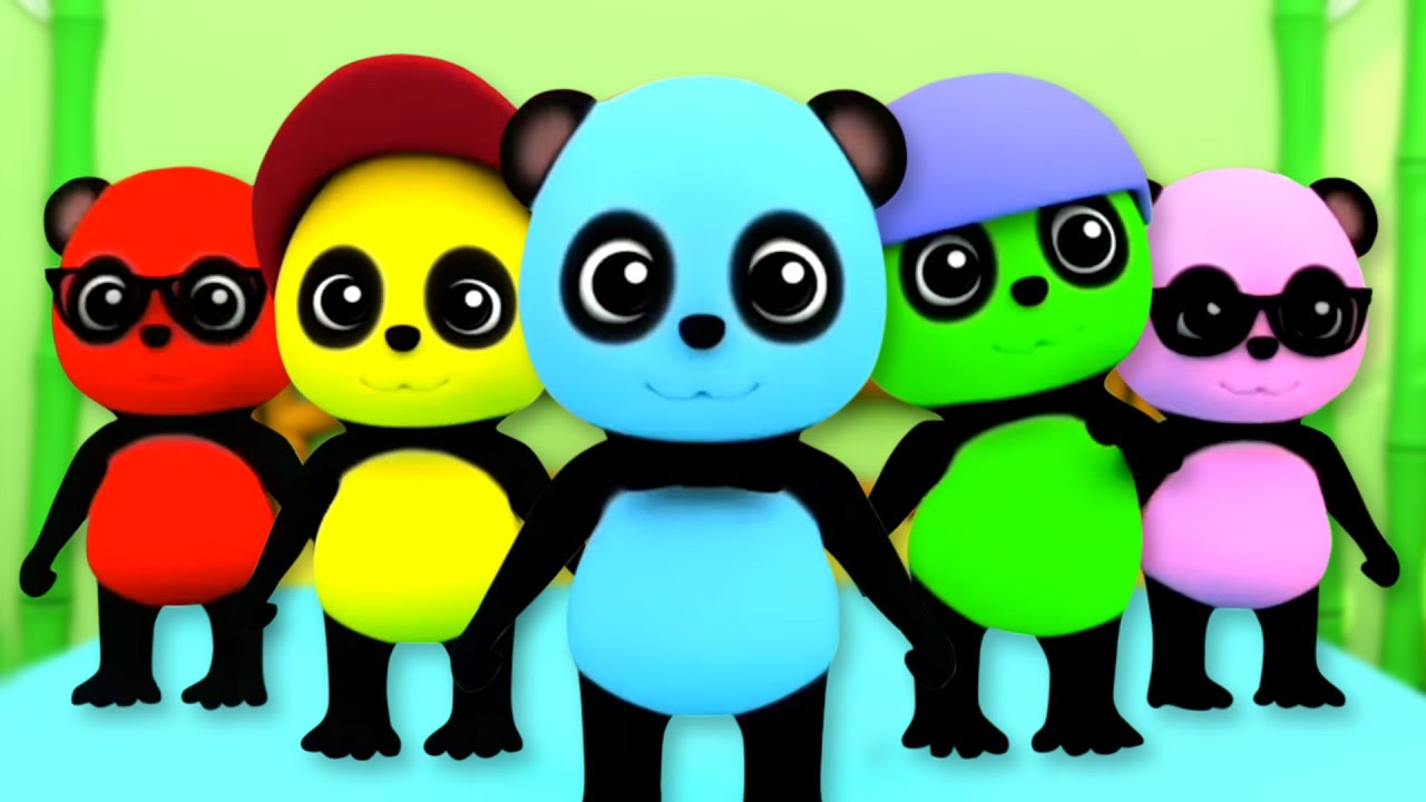 Five Little Pandas, Animal Cartoon Video And Number Song by The Five Little Show