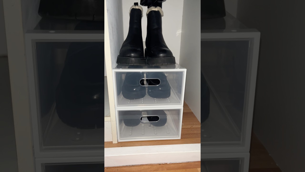 kmart large plastic shoe storage box for AUD $7 i love #part1 #storage #bedroom #organization