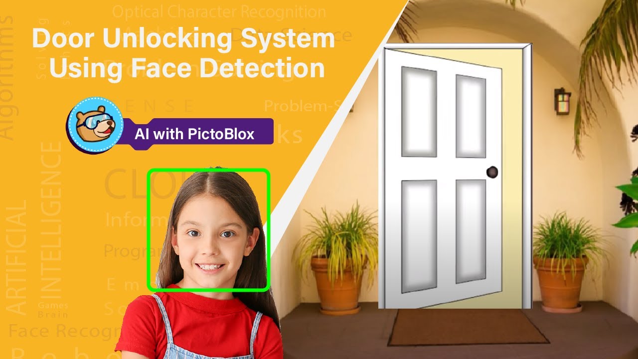 Automatic Door Unlocking System Using Face Recognition in PictoBlox | AI and ML Projects