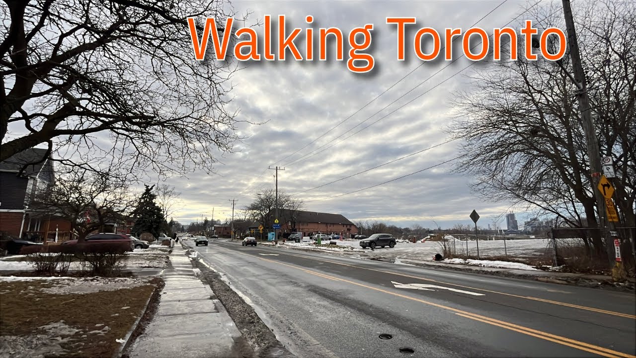 Walking Clonmore Drive in Scarborough Toronto's Birch Cliff Neighbourhood 12/18/2025