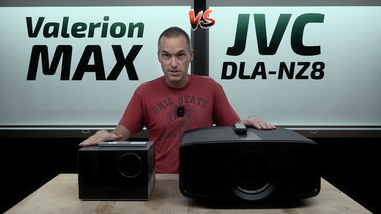 Видеоролики Valerion VisionMaster MAX и JVC NZ8 бок о бок