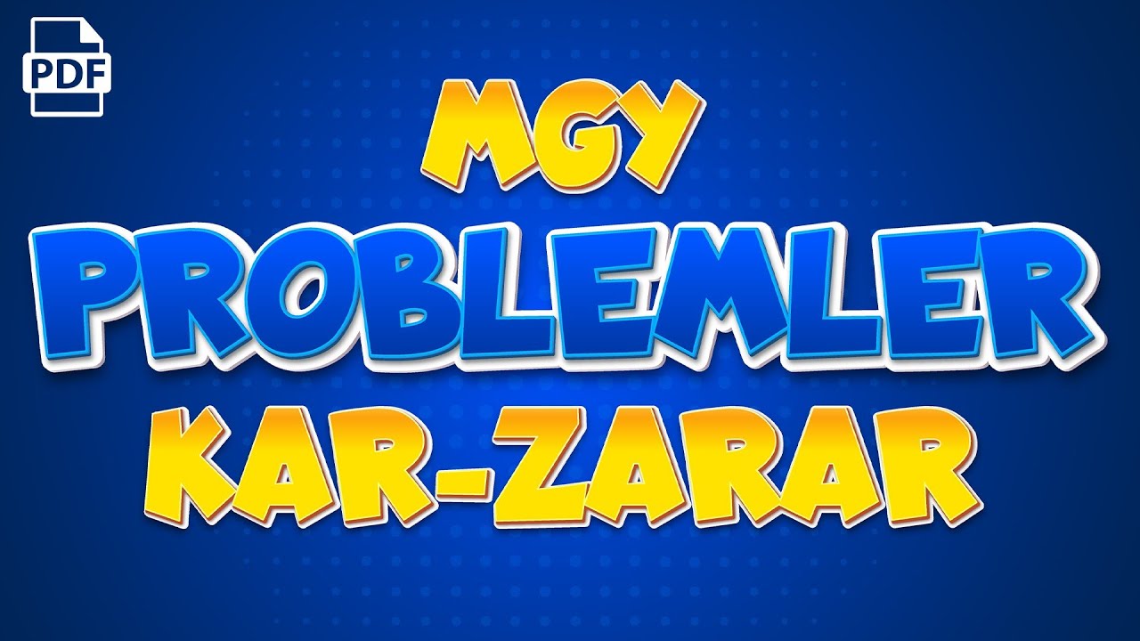 Kar Zarar Problemleri Konu Anlatımı | 7.Gün #2024tayfa