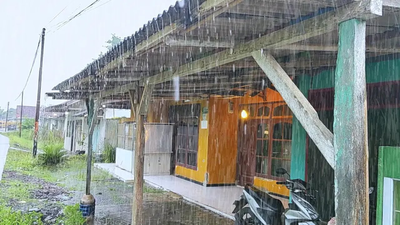 Village Evening Rain Sounds | Gentle Rural Rain for Relaxation Stress Relief and Calm Mind