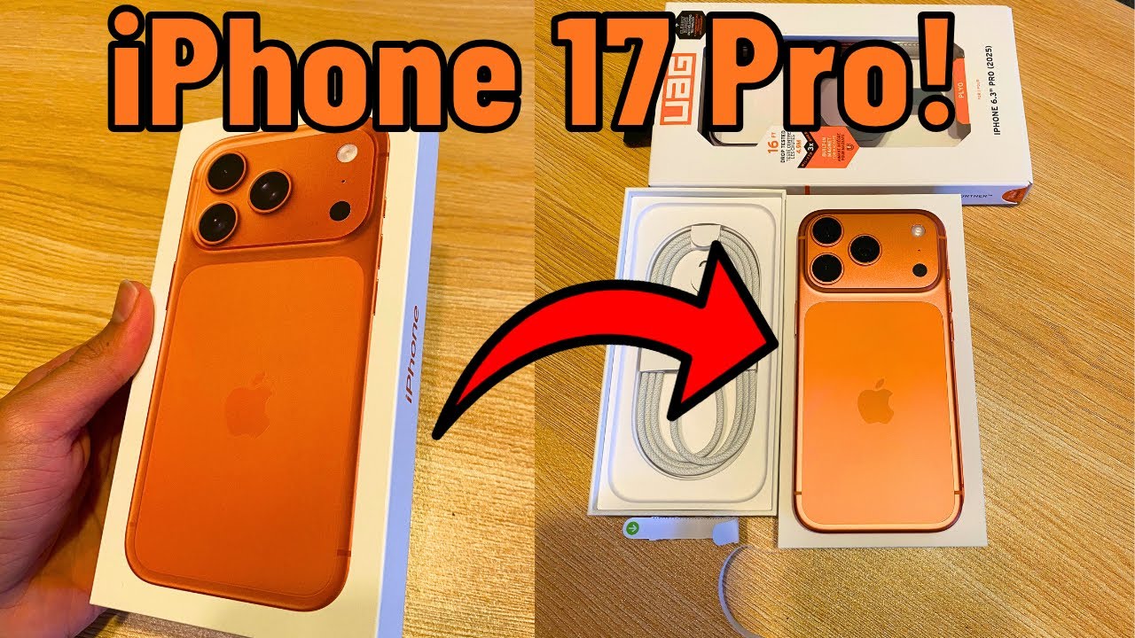 Распаковка iPhone 17 Pro! (Космический оранжевый, 512 ГБ)