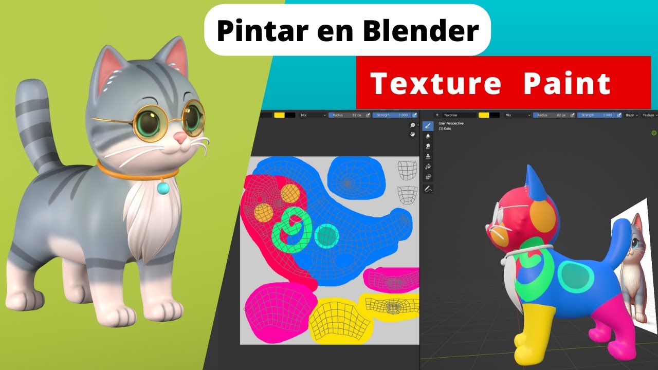 Texture Paint - Como pintar en Blender 3.6.