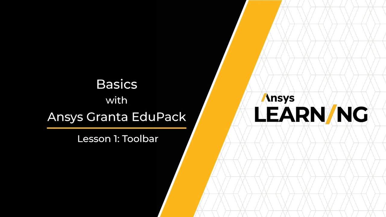 The Main Toolbar in Ansys Granta EduPack