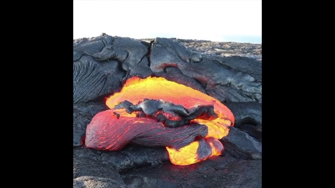 huge lava bubble explodes (Super Satisfying)