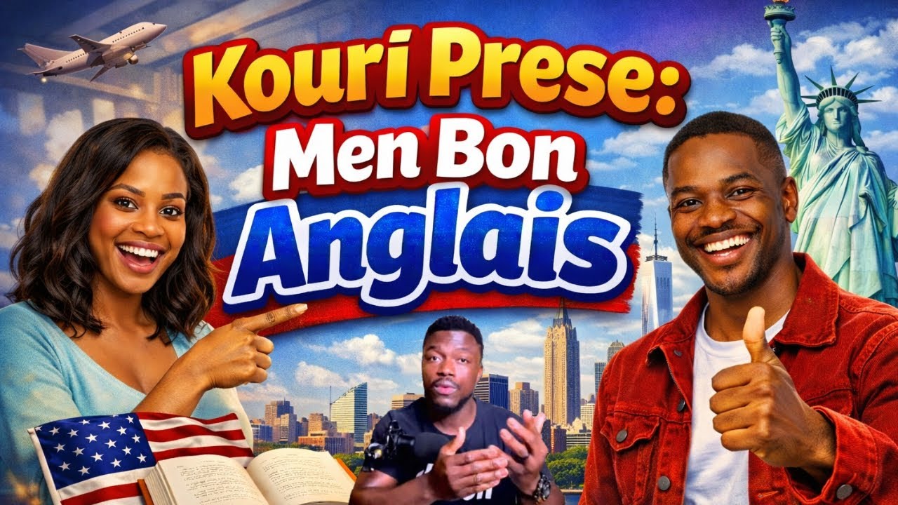 Si w Vle Aprann Anglais Vit, Kouri Prese Vini. Men Bon Anglais. 