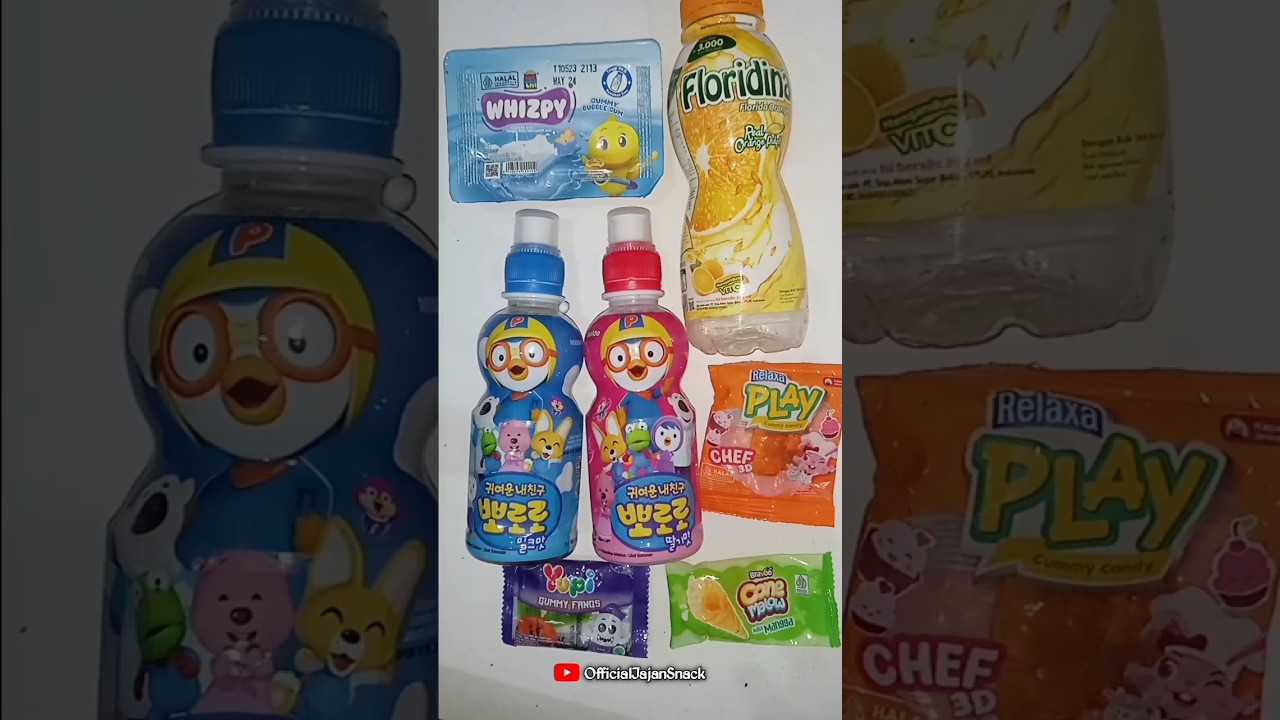 Wow🤩 Whizpy Vanilla vs Floridina Drink vs Pororo Drink vs Relaxa Play GUMMY vs Yupi GUMMY Fangs