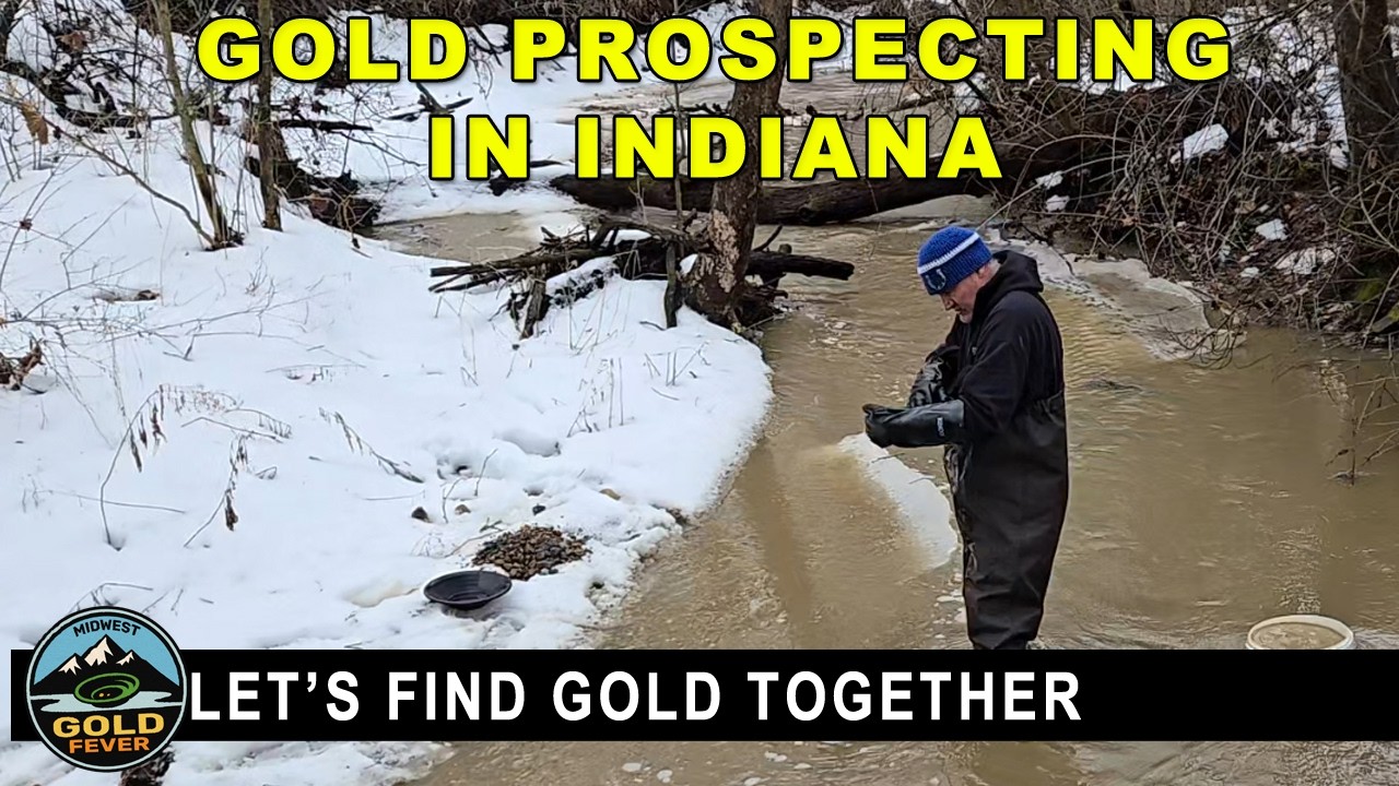 Indiana GOLD Prospecting for creek GOLD in the winter!