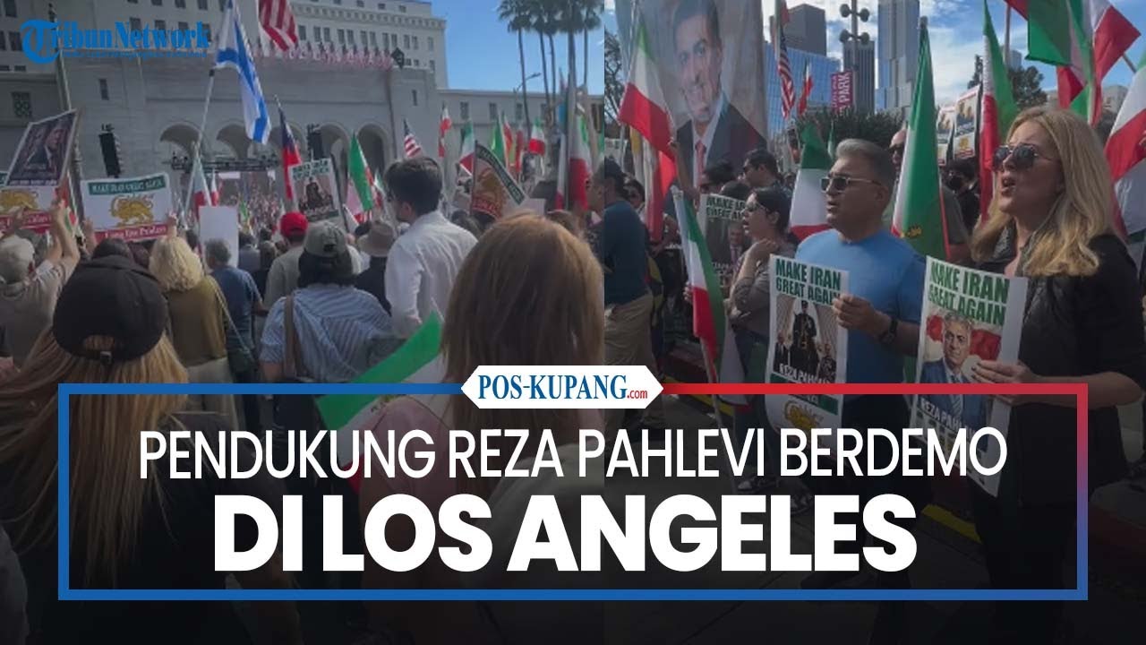 Pendukung Reza Pahlevi Berdemo di Los Angeles