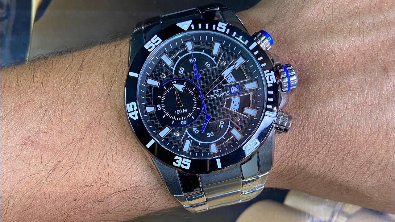 Relogio Technos Masculino Prata OS10FG1A TS Carbon Apresentação Detalhada