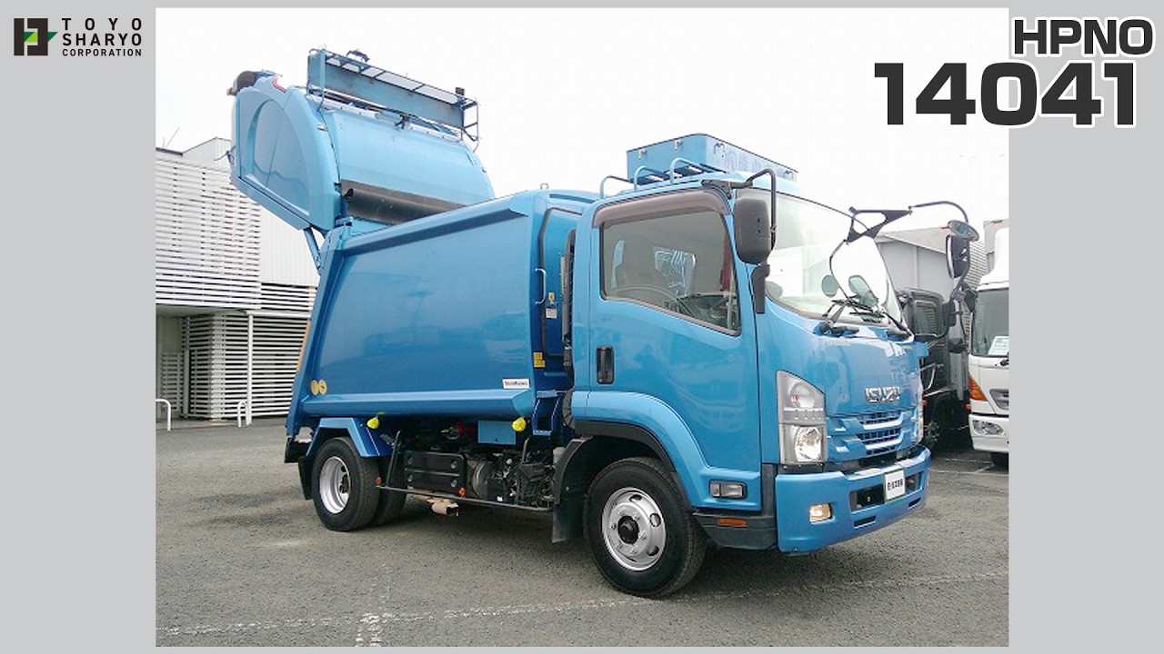[塵芥車] H30 フォワード 新明和製 プレス式パッカー車