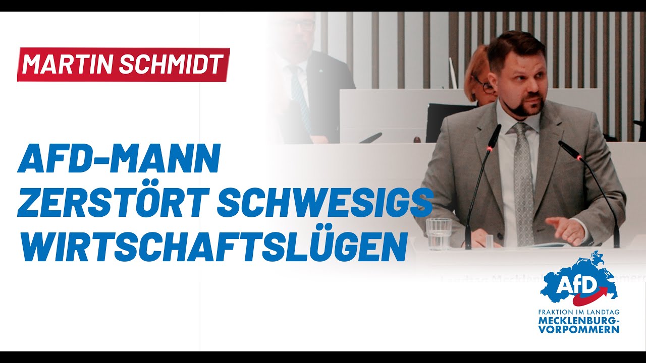 @martinschmidtafd: AfD-Mann zerst&ouml;rt Schwesigs Wirtschaftsl&uuml;gen