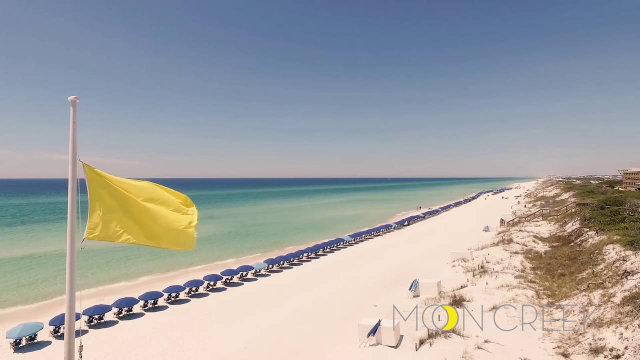 Umbrellas Lining the Gulf in SoWal Florida