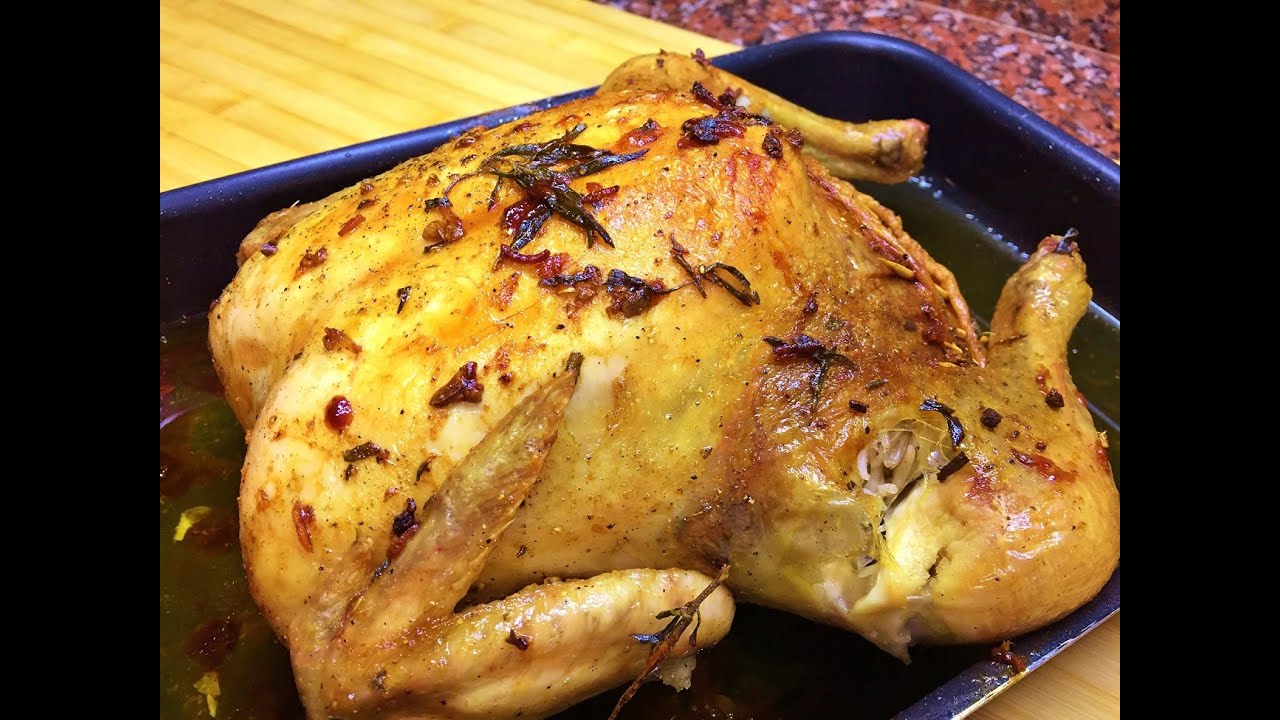 طريقة تحضير الدجاج المتبل المحشي بالارزMarinated Stuffed Chicken