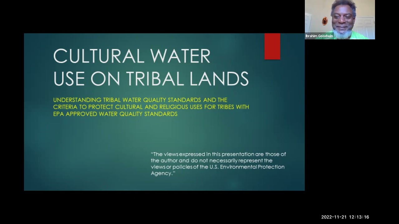 NWQMC JEDI Webinar Series: Cultural and Traditional Water Uses