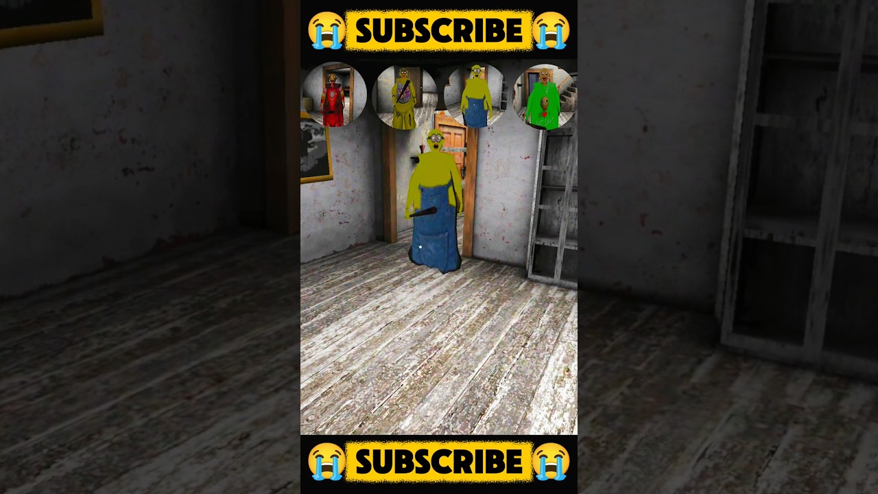 Granny But With Crazy Skins 😂 Must Watch! #Granny #ScaryGame #GamingFun