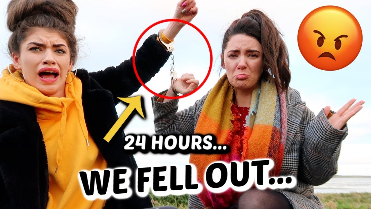 24 HOURS HANDCUFFED to my OLDER SISTER! *we fell out* | Jessie B & Melanie Murphy