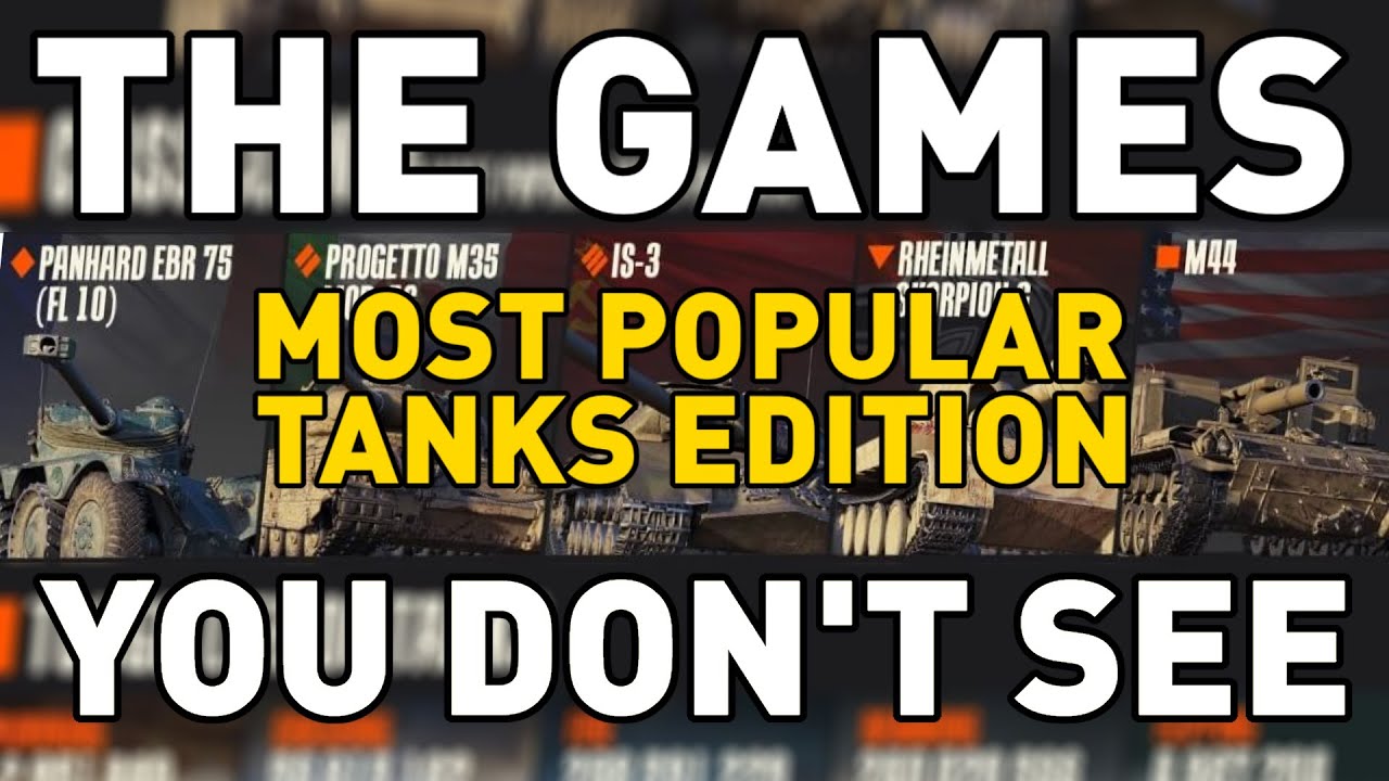 The Games You Don't See: MOST POPULAR TANKS