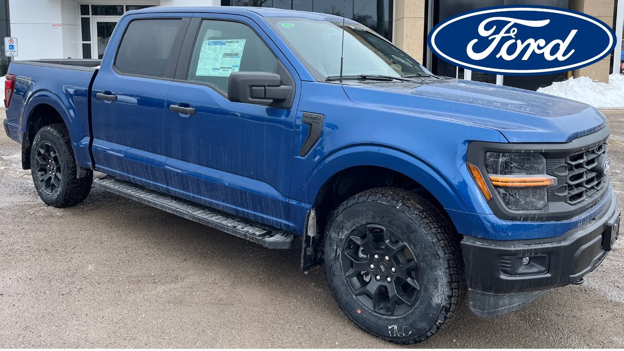 2024 Ford F-150 STX 201A 3.5L EcoBoost in Atlas Blue Metallic Walk-Around