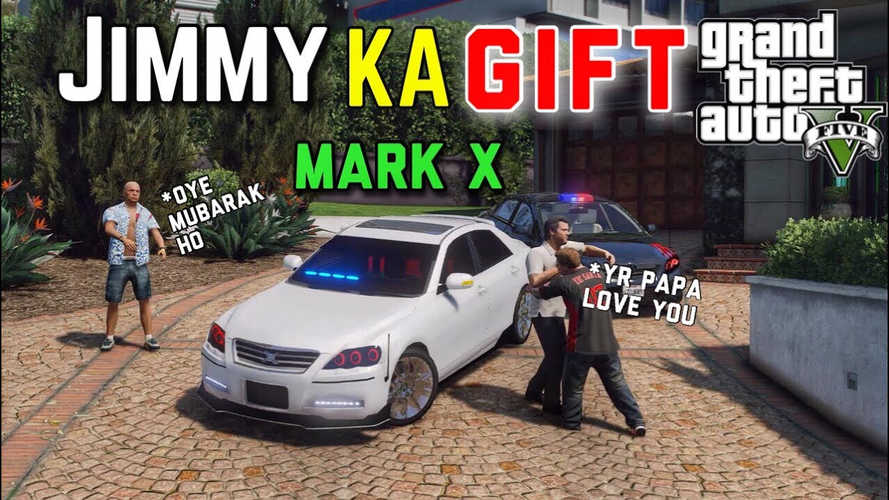 MICHAEL SURPRISING JIMMY WITH MARK X CAR😮| GTA 5 | REAL LIFE MOD | GTA 5 PAKISTAN
