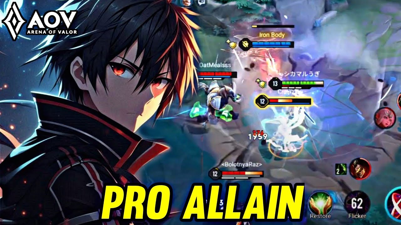 AOV : ALLAIN GAMEPLAY | ALLAIN BUFFED - ARENA OF VALOR LIENQUANMOBILE ROV