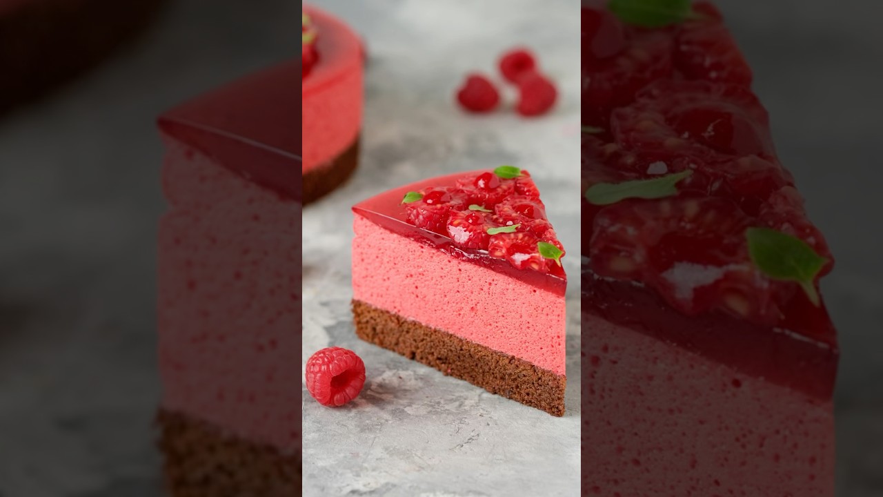 Eye-catching Raspberry Souffl&eacute; Cake💕✨