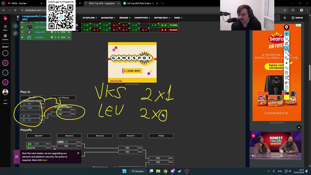 Coach Turtle | Analisando Jogos da COPA CBLOL 2026 PAIN vs LOS e VKS vs RED