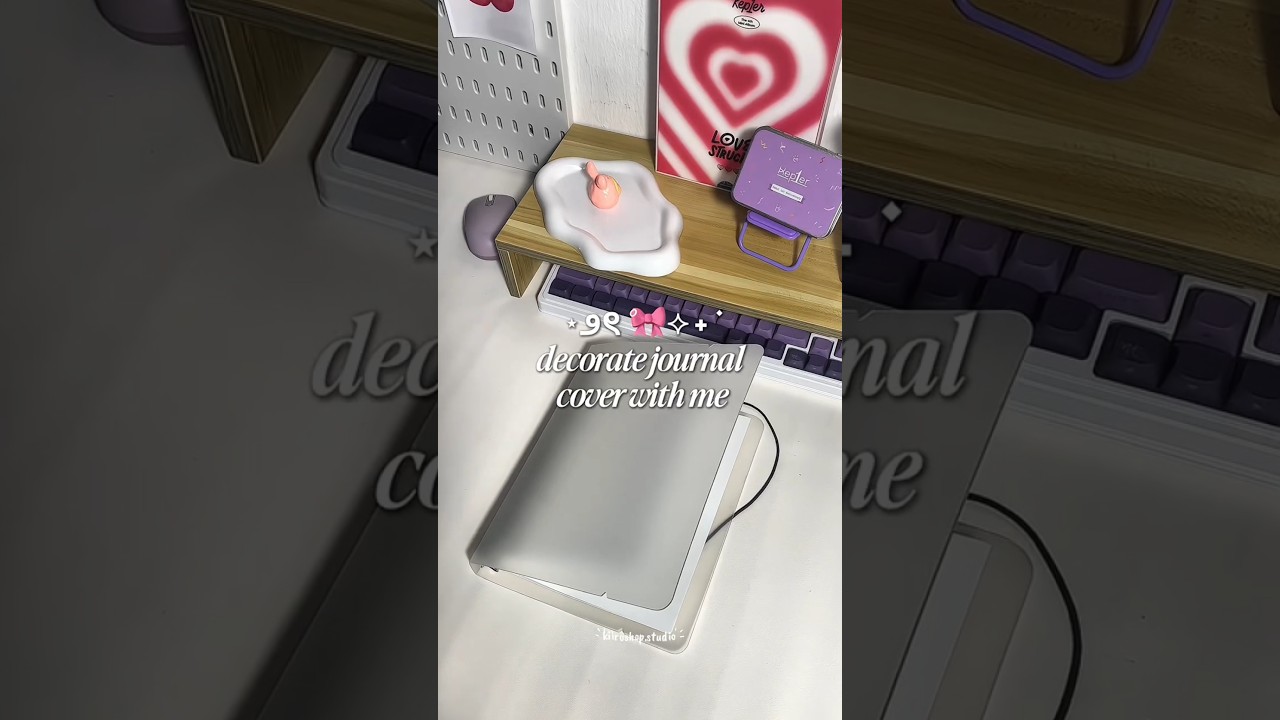 Decorate journal cover with me 🤍🎀