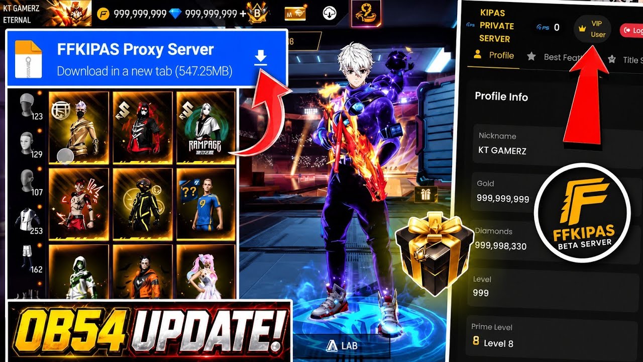 How to Download FFKIPAS Proxy Server | OB54 Update | 😱