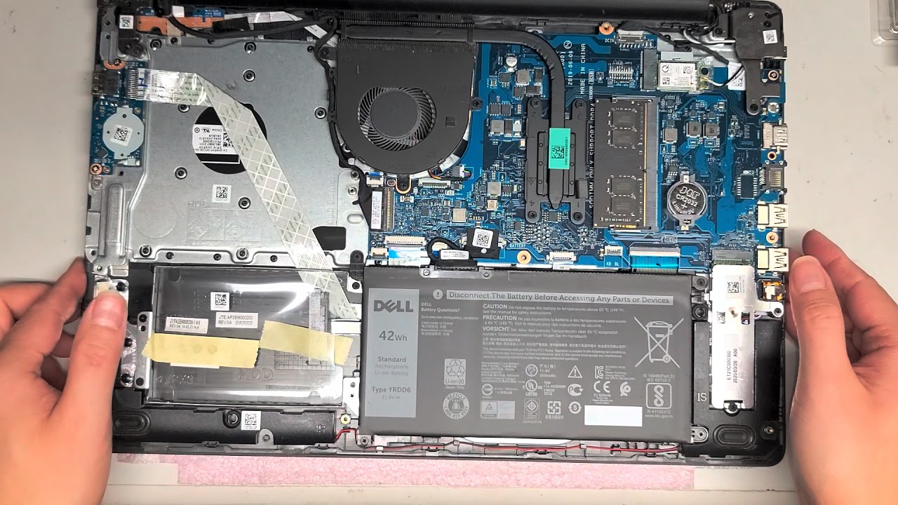 Dell Inspiron 3595 15 3000 Disassembly RAM SSD Hard Drive Upgrade Repair