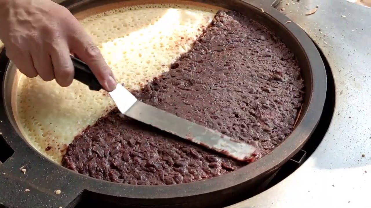 Блины с красной фасолью-тайваньская уличная еда