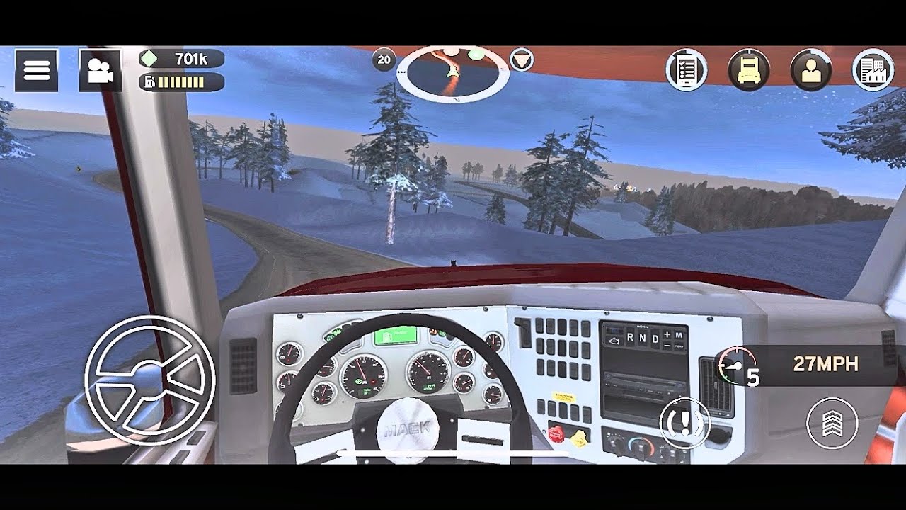 Snowy Mountain Road Truck Driving | Truck Simulation 19 Gameplay | Simulator Game for Mobile