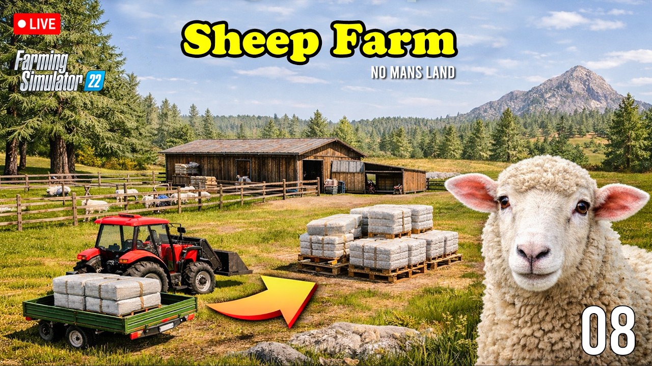 Clearing Land & Building a Sheep Farm | FS22 No Man’s Land