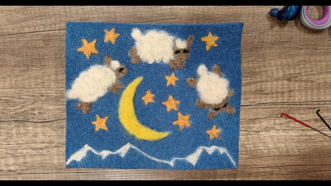 Kit de feutrage à l'aiguille : les moutons