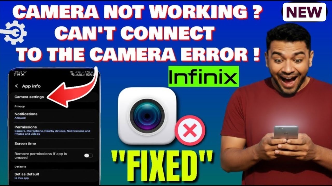 Как исправить неработоспособность камеры на Android Infinix || Не удаётся подключиться к камере I...